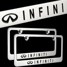 Load image into Gallery viewer, Brand New 2PCS INFINITI Chrome Plated Brass License Plate Frame Officially Licensed