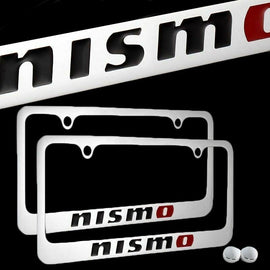 Brand New 2PCS NISMO Chrome Plated Brass License Plate Frame Officially Licensed