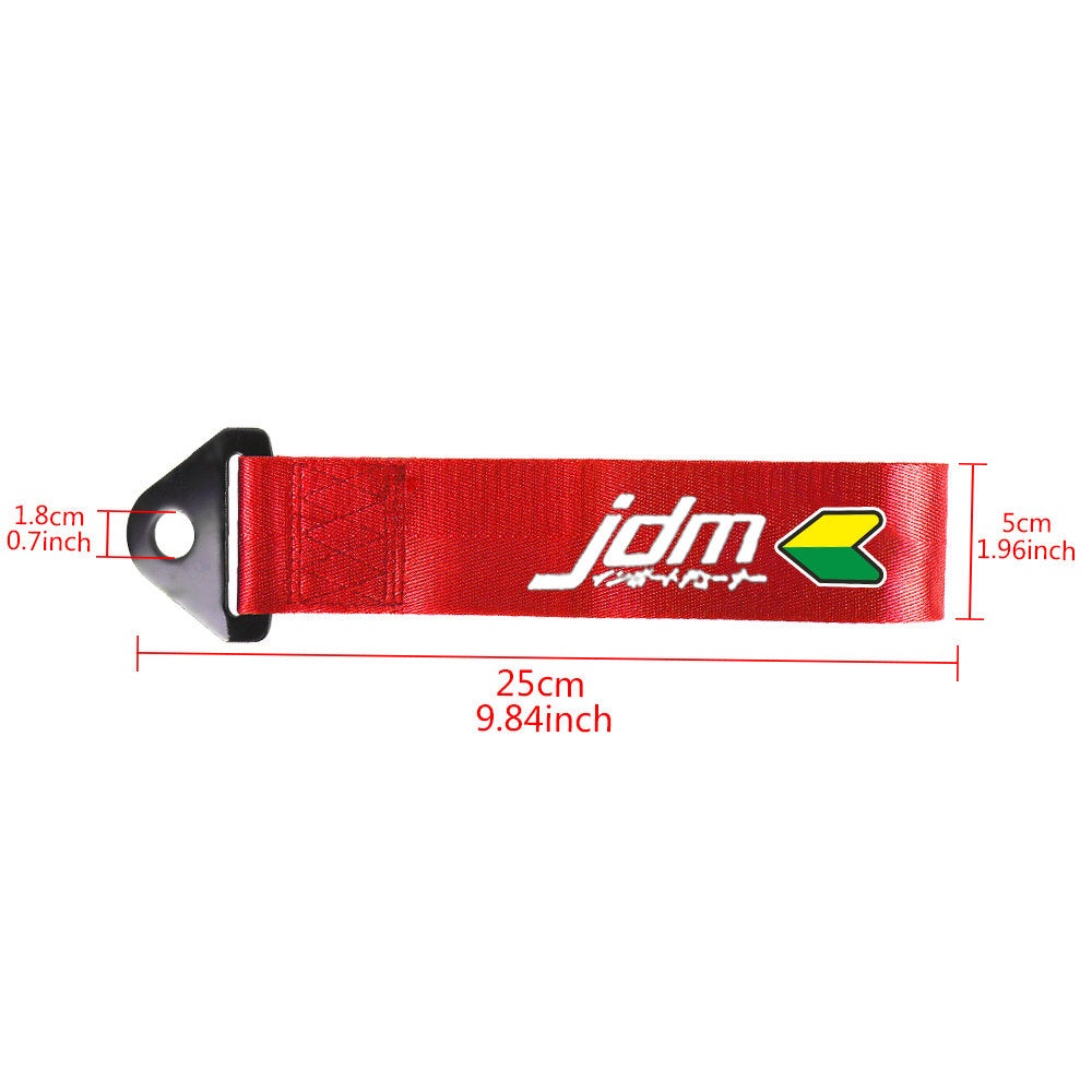 Brand New Jdm Beginner Leaf Race High Strength Red Tow Towing Strap Hook For Front / REAR BUMPER JDM