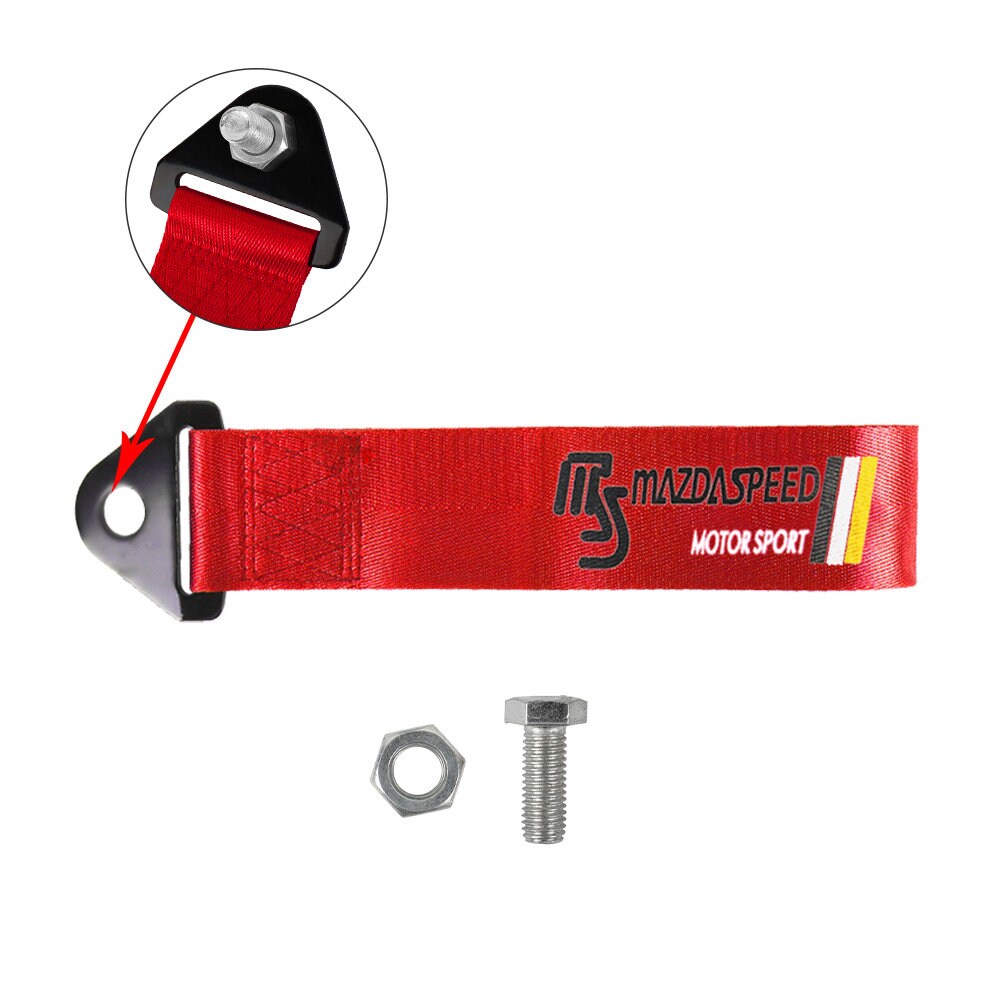 Brand New Mazdaspeed High Strength Red Tow Towing Strap Hook For Front / REAR BUMPER JDM