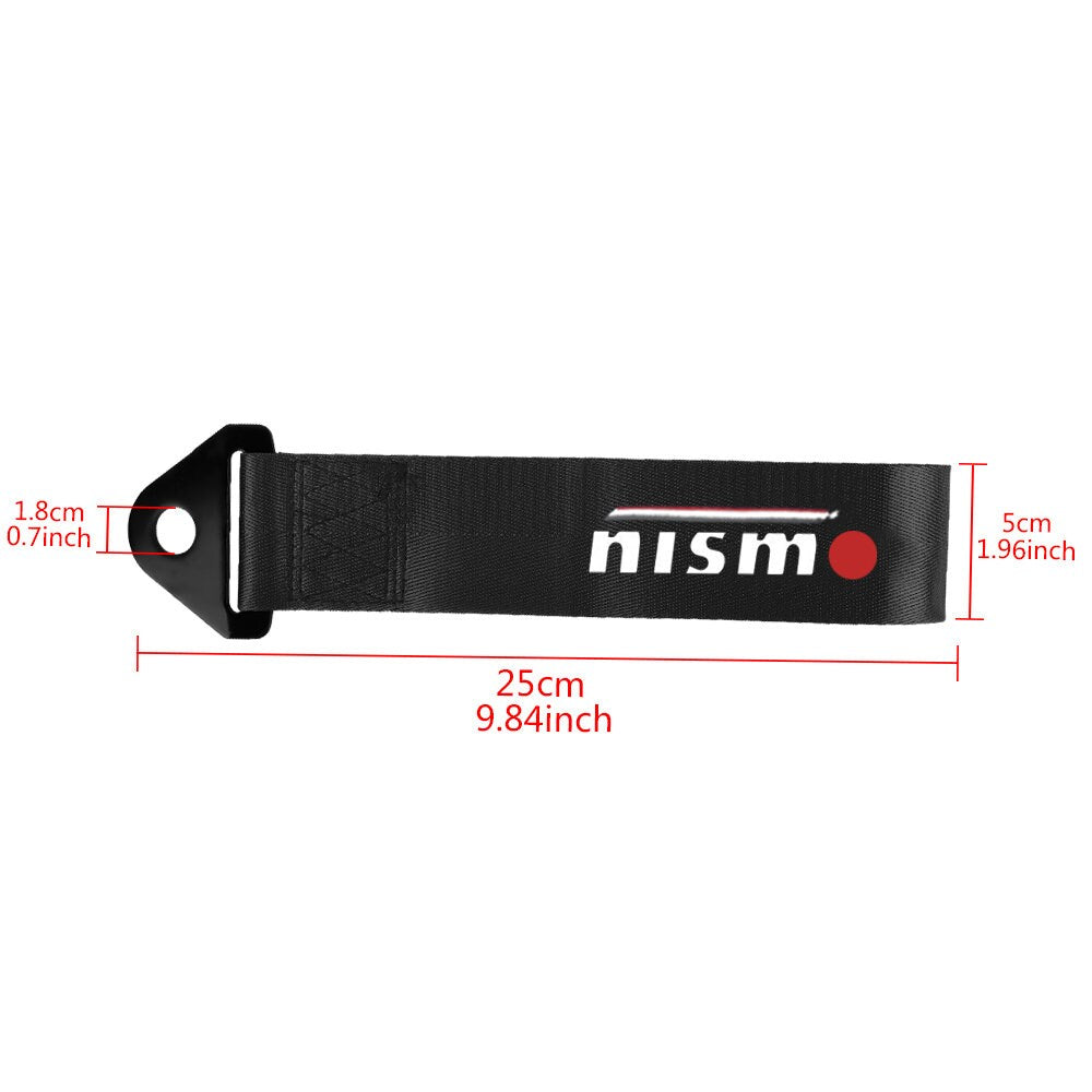 Brand New Nismo High Strength Black Tow Towing Strap Hook For Front / REAR BUMPER JDM