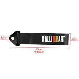 Brand New Ralliart High Strength Black Tow Towing Strap Hook For Front / REAR BUMPER JDM