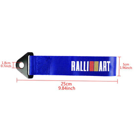 Brand New Ralliart High Strength Blue Tow Towing Strap Hook For Front / REAR BUMPER JDM