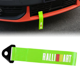 Brand New Ralliart High Strength Green Tow Towing Strap Hook For Front / REAR BUMPER JDM