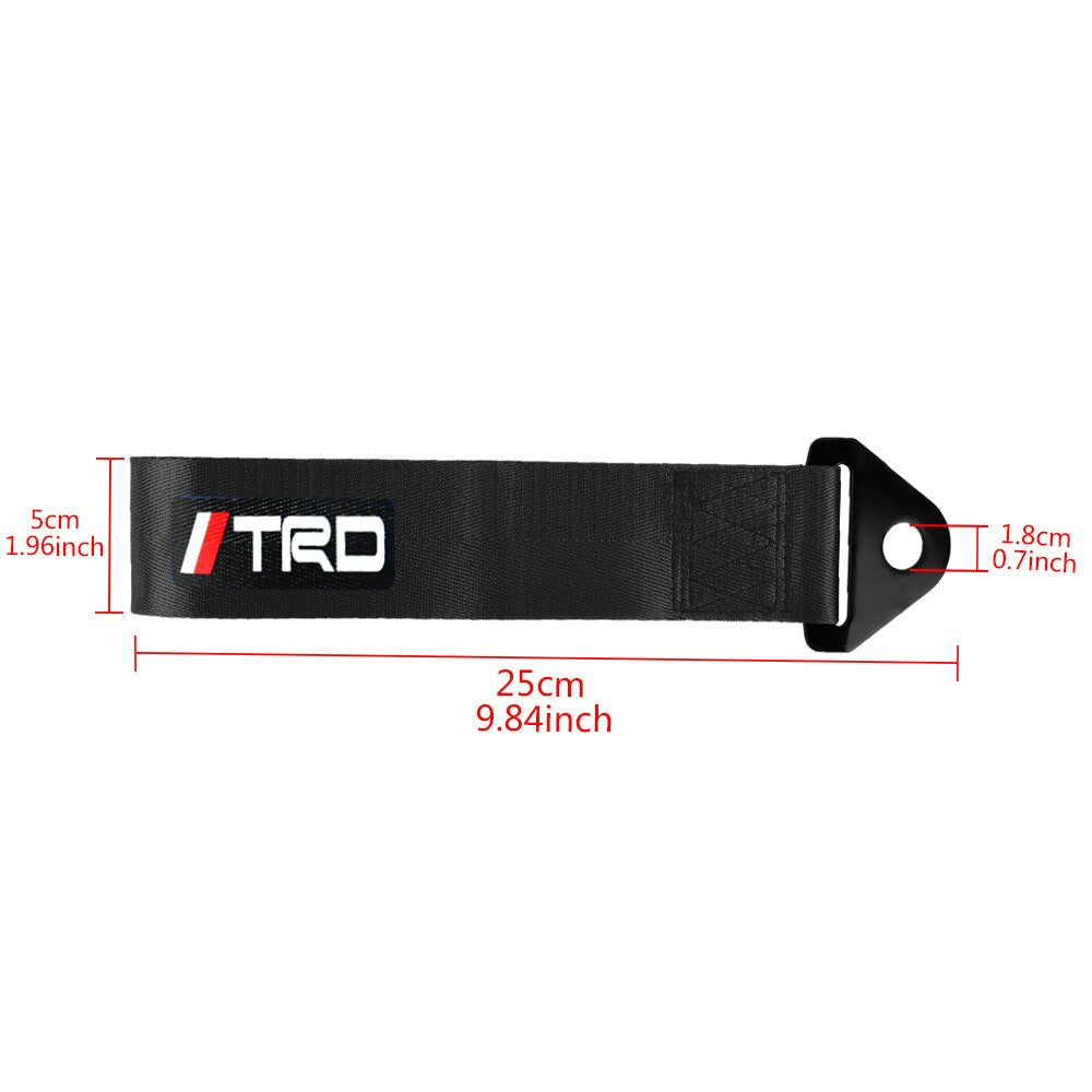 Brand New TRD High Strength Black Tow Towing Strap Hook For Front / REAR BUMPER JDM