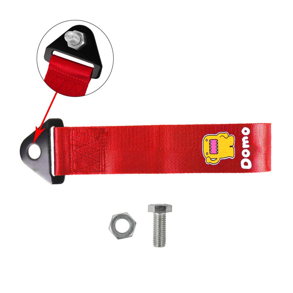 Brand New Domo High Strength Red Tow Towing Strap Hook For Front / REAR BUMPER JDM