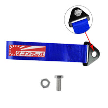 Load image into Gallery viewer, Brand New Jdm Raising Sun High Strength Blue Tow Towing Strap Hook For Front / REAR BUMPER JDM