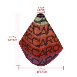 Brand New Recaro Rainbow hyper FABRIC Shift Boot Cover MT/AT Car Universal