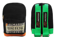 Load image into Gallery viewer, Brand New JDM J&#39;S Racing Bride Racing Green Harness Adjustable Shoulder Strap Back Pack