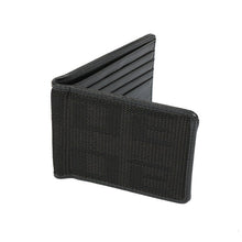 Load image into Gallery viewer, Brand New JDM XL Bride Black Custom Stitched Racing Fabric Bifold Wallet Leather Gradate Men