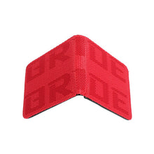 Load image into Gallery viewer, Brand New JDM Bride Red Custom Stitched Racing Fabric Bifold Wallet Leather Gradate Men