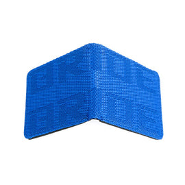 Brand New JDM Bride Blue Custom Stitched Racing Fabric Bifold Wallet Leather Gradate Men