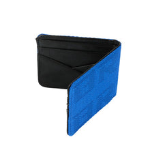 Load image into Gallery viewer, Brand New JDM Bride Blue Custom Stitched Racing Fabric Bifold Wallet Leather Gradate Men