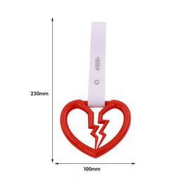 Brand New Broken Heart Red JDM TSURIKAWA Ring Subway Train Bus Handle Strap Charm Drift