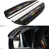 Brand New 2PCS Universal MUGEN Carbon Fiber Rear View Side Mirror Visor Shade Rain Shield Water Guard