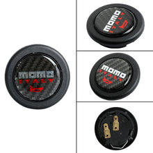 Load image into Gallery viewer, Brand New Universal Momo Car Horn Button Steering Wheel Center Cap Carbon Fiber
