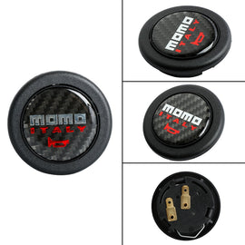 Brand New Universal Momo Car Horn Button Steering Wheel Center Cap Carbon Fiber
