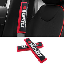 Load image into Gallery viewer, Brand New 2PCS JDM Nismo Red Racing Logo Embroidery Seat Belt Cover Shoulder Pads New