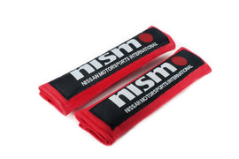 Brand New 2PCS JDM Nismo Red Racing Logo Embroidery Seat Belt Cover Shoulder Pads New