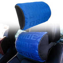 Load image into Gallery viewer, Brand New 2PCS JDM Bride Blue Gradation Neck Headrest pillow Fabric Racing Seat Material NEW