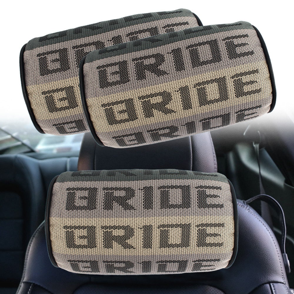 Brand New 2PCS JDM Bride Gradation Neck Headrest pillow Fabric Racing Seat Material NEW