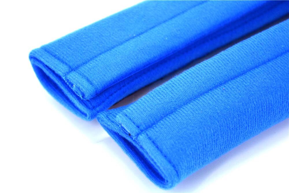 Brand New 2PCS JDM Spoon Sports Blue Racing Logo Embroidery Seat Belt Cover Shoulder Pads New
