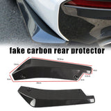 Brand New 2PCS Car Rear Bumper Lip Diffuser Splitter Canard Protector Carbon Fiber Universal
