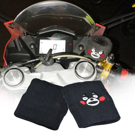 Brand New 2PCS Racing Black Kumamon Car Reservoir Tank Oil Cover Sock Racing Tank Sock