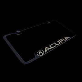 Brand New 1PCS Acura Black Stainless Steel License Plate Frame Officially Licensed