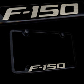 Brand New 1PCS F150 Black Stainless Steel License Plate Frame Officially Licensed