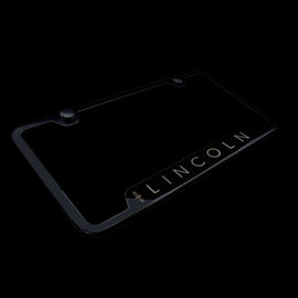Brand New 1PCS LINCOLN Black Stainless Steel License Plate Frame Officially Licensed
