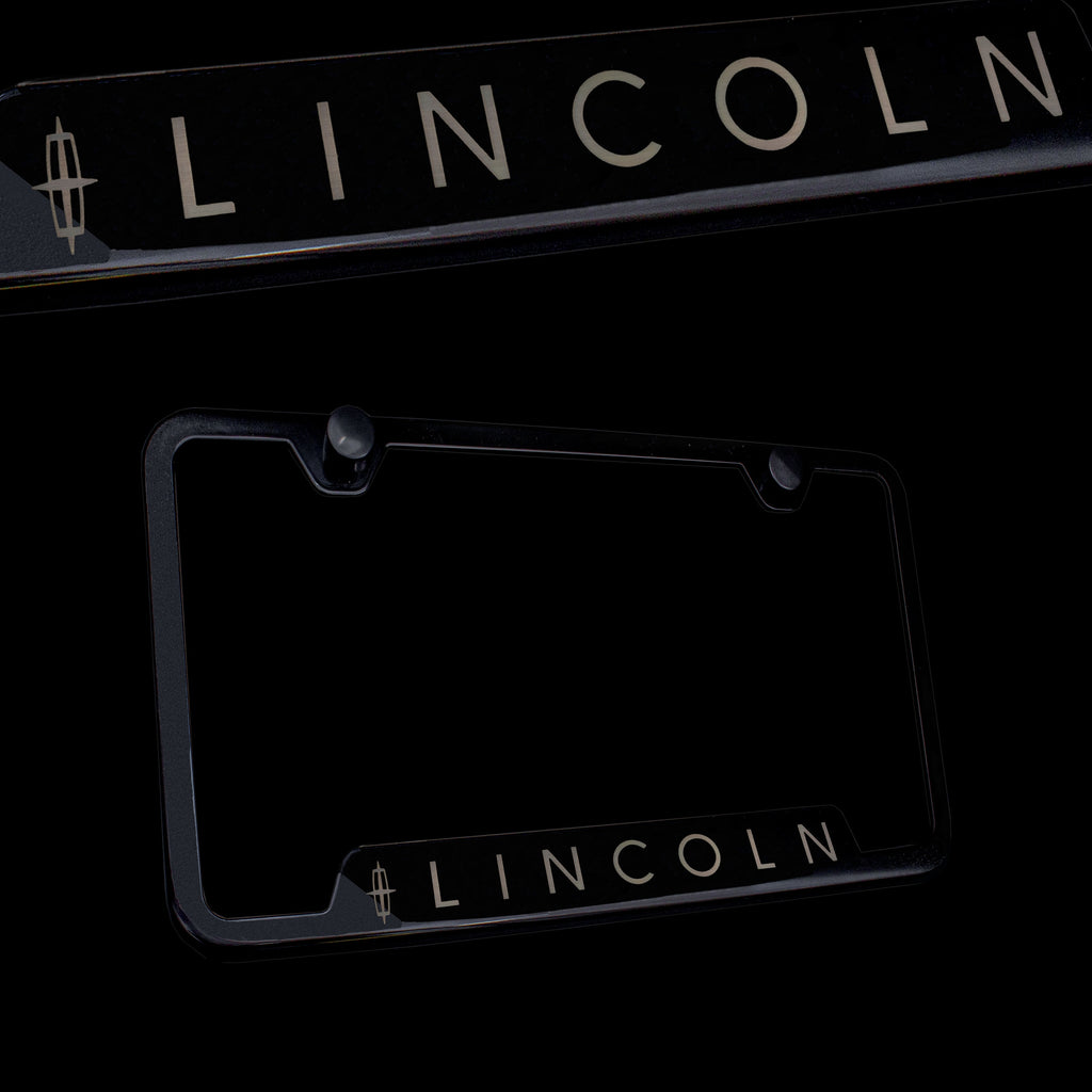 Brand New 1PCS LINCOLN Black Stainless Steel License Plate Frame Officially Licensed