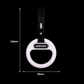 Brand New Universal Bride White Round Black Strap JDM TSURIKAWA Ring Subway Train Bus Handle Strap Charm Drift