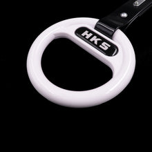 Load image into Gallery viewer, Brand New Universal HKS White Round Black Strap JDM TSURIKAWA Ring Subway Train Bus Handle Strap Charm Drift