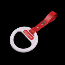 Load image into Gallery viewer, Brand New Universal Mugen White Round Red Strap JDM TSURIKAWA Ring Subway Train Bus Handle Strap Charm Drift