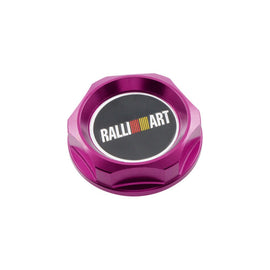 Brand New Jdm Ralliart Emblem Brushed Purple Engine Oil Filler Cap Badge For Mitsubishi