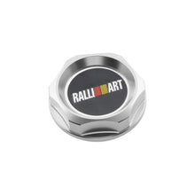 Load image into Gallery viewer, Brand New Jdm Ralliart Emblem Brushed Silver Engine Oil Filler Cap Badge For Mitsubishi