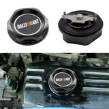 Brand New Jdm Ralliart Emblem Brushed Black Engine Oil Filler Cap Badge For Mitsubishi