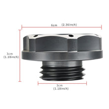 Load image into Gallery viewer, Brand New Jdm Gunmetal Engine Oil Cap With Real Carbon Fiber Mugen Power Sticker Emblem For Honda / Acura