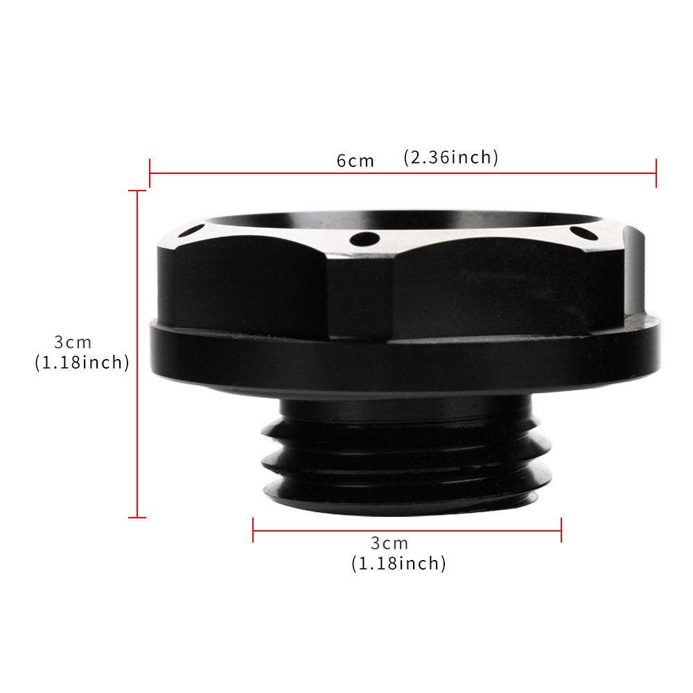 Brand New Nissan Black Engine Oil Cap With Real Carbon Fiber Black Nismo Sticker Emblem