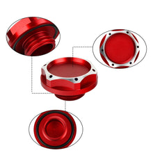 Load image into Gallery viewer, Brand New Jdm Red Engine Oil Cap With Real Carbon Fiber Nismo Sticker Emblem For Nissan