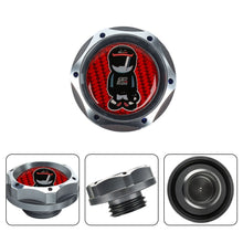 Load image into Gallery viewer, Brand New Jdm Gunmetal Engine Oil Cap With Real Carbon Fiber Mugen Racer Sticker Emblem For Honda / Acura