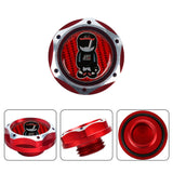 Brand New Jdm Red Engine Oil Cap With Real Carbon Fiber Mugen Racer Sticker Emblem For Honda / Acura