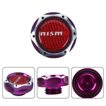 Load image into Gallery viewer, Brand New Jdm Purple Engine Oil Cap With Real Carbon Fiber Nismo Sticker Emblem For Nissan