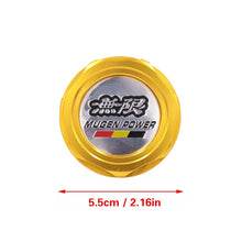 Load image into Gallery viewer, Brand New Jdm Mugen Emblem Brushed Gold Engine Oil Filler Cap Badge For Honda / Acura