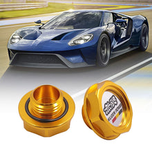Load image into Gallery viewer, Brand New Jdm Mugen Emblem Brushed Gold Engine Oil Filler Cap Badge For Honda / Acura