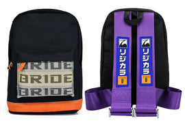 Brand New JDM Spoon Sports Bride Racing Purple Harness Adjustable Shoulder Strap Back Pack