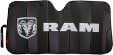 Load image into Gallery viewer, BRAND New Dodge Ram Plasticolor 003860R01 Logo Black Matte Sunshade Finish Car Truck or SUV Front Windshield Compatible with Dodge Ram