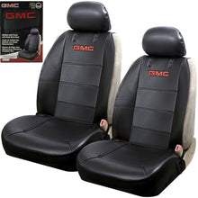 Load image into Gallery viewer, BRAND New 2PCS Universal GMC Elite Synthetic Leather Car Truck Suv 2 Front Sideless Seat Covers Set + Headrest Cover Also