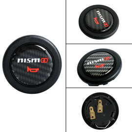 Brand New Universal Nismo Car Horn Button Steering Wheel Center Cap Carbon Fiber